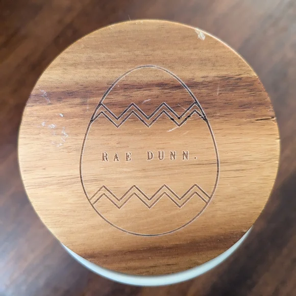 Rae Dunn White Ceramic Canister with Wooden Lid - Picture 3 of 7